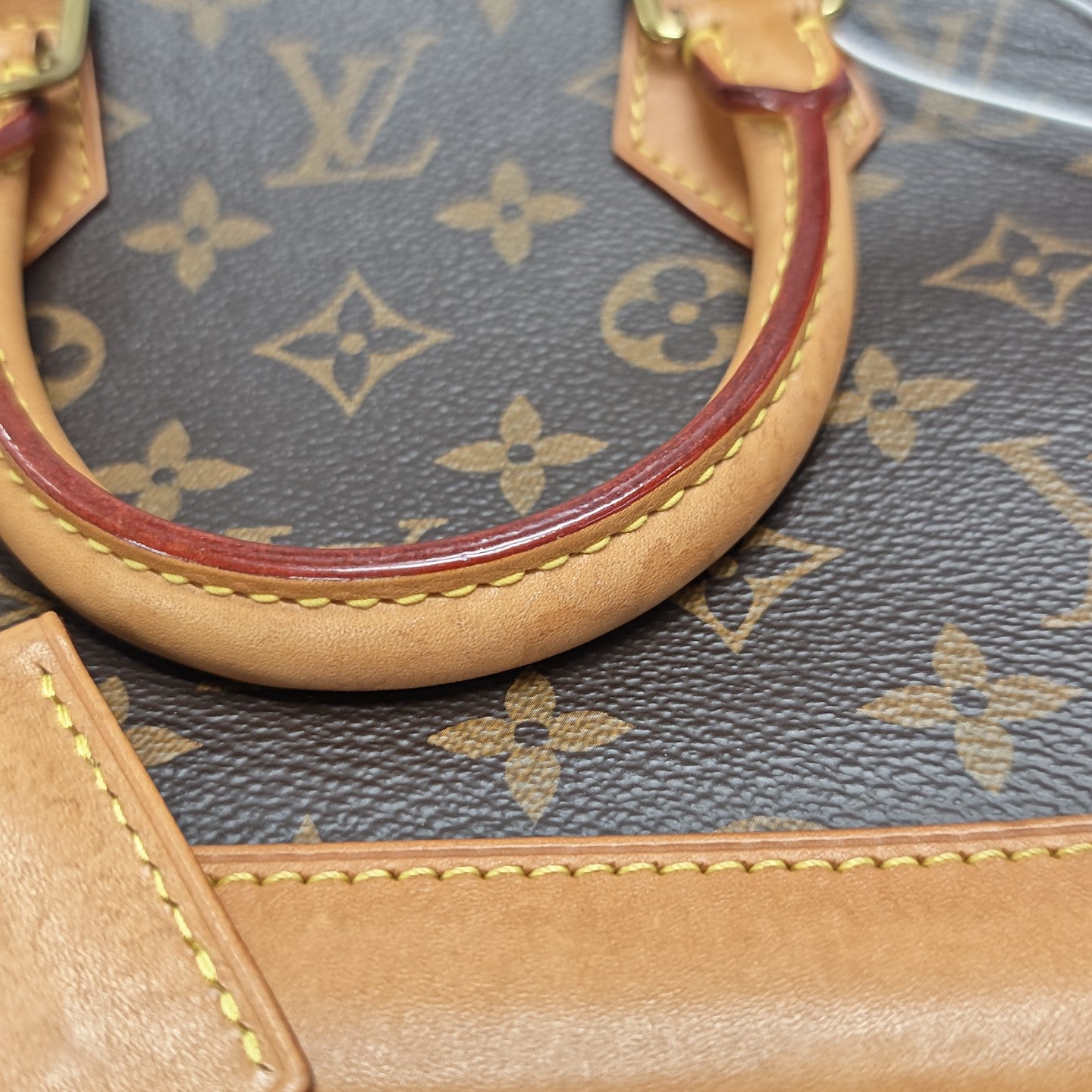 ALMA BB Monogram Coated Canvas Brown