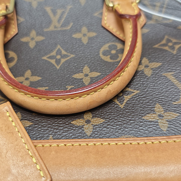 ALMA BB Monogram Coated Canvas Brown