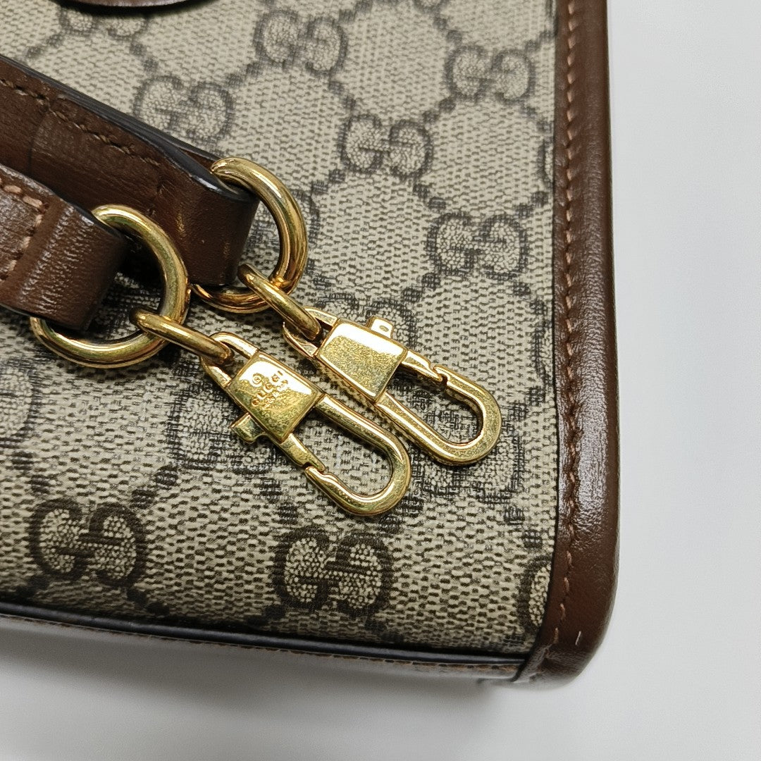 Retro Mini Monogram Coated Canvas Beige