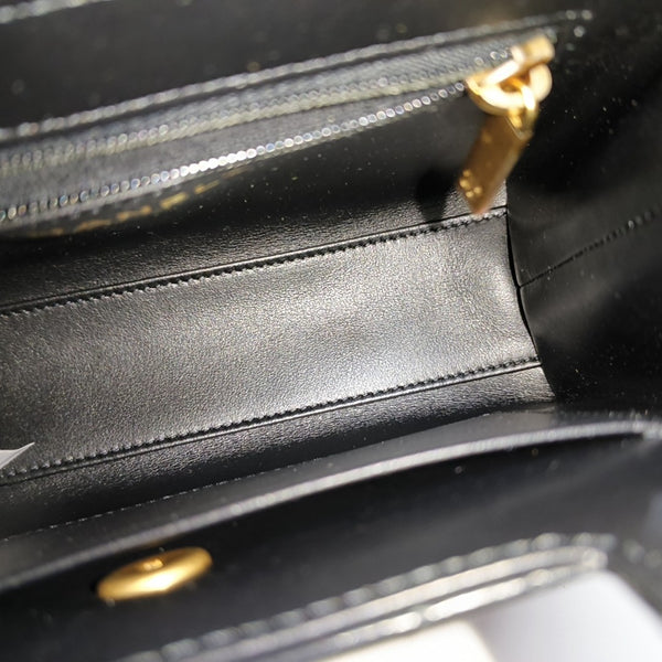 KELLY Mini Quilted Calfskin Black