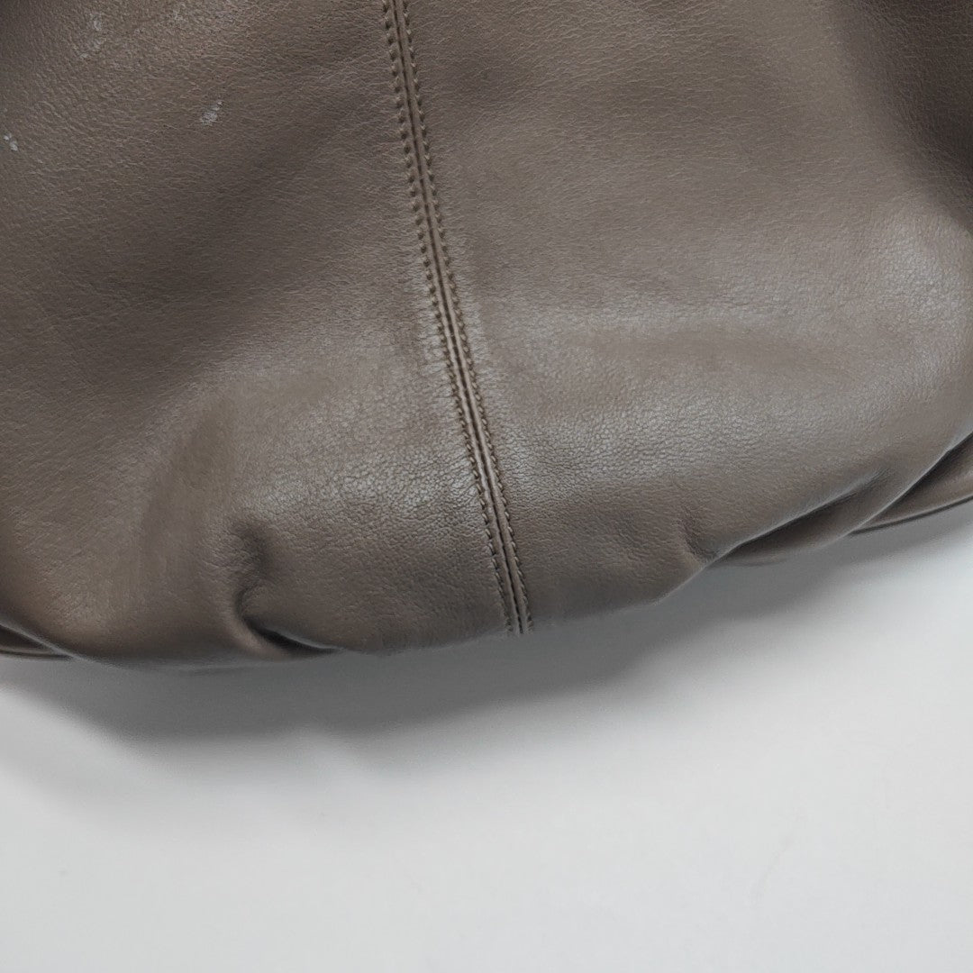 Calfskin Shoulder Bag Gray