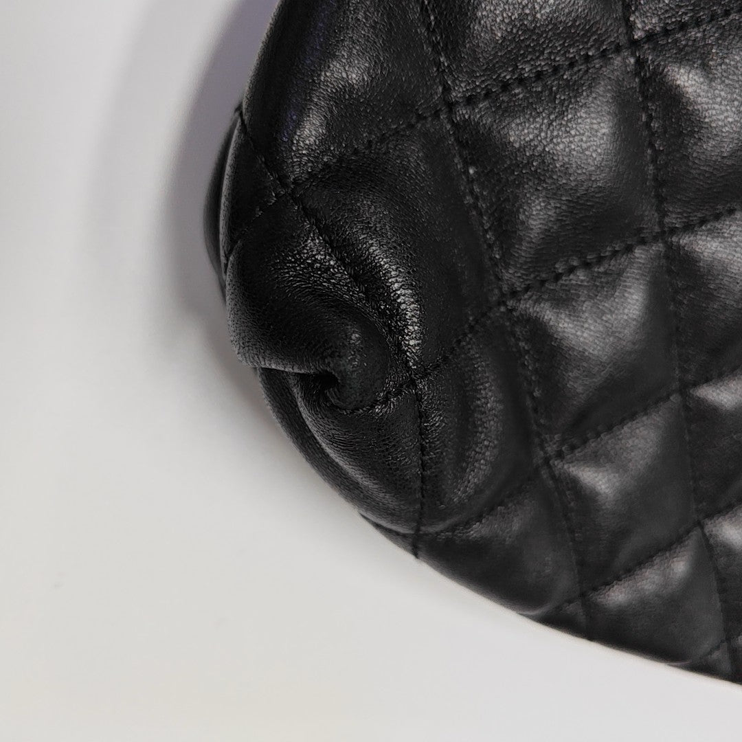 ICARE Extra Large Quilted Lambskin Black