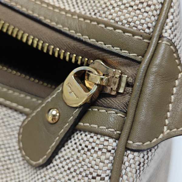 Canvas Top Handle Bag Beige