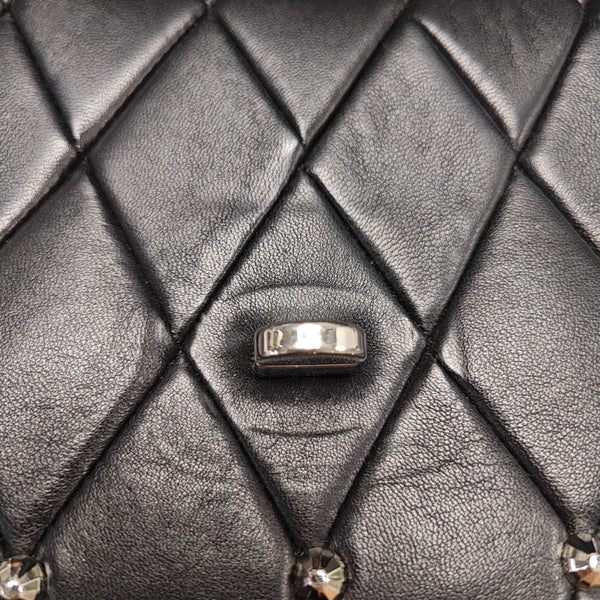 Quilted Lambskin Shoulder Bag Black