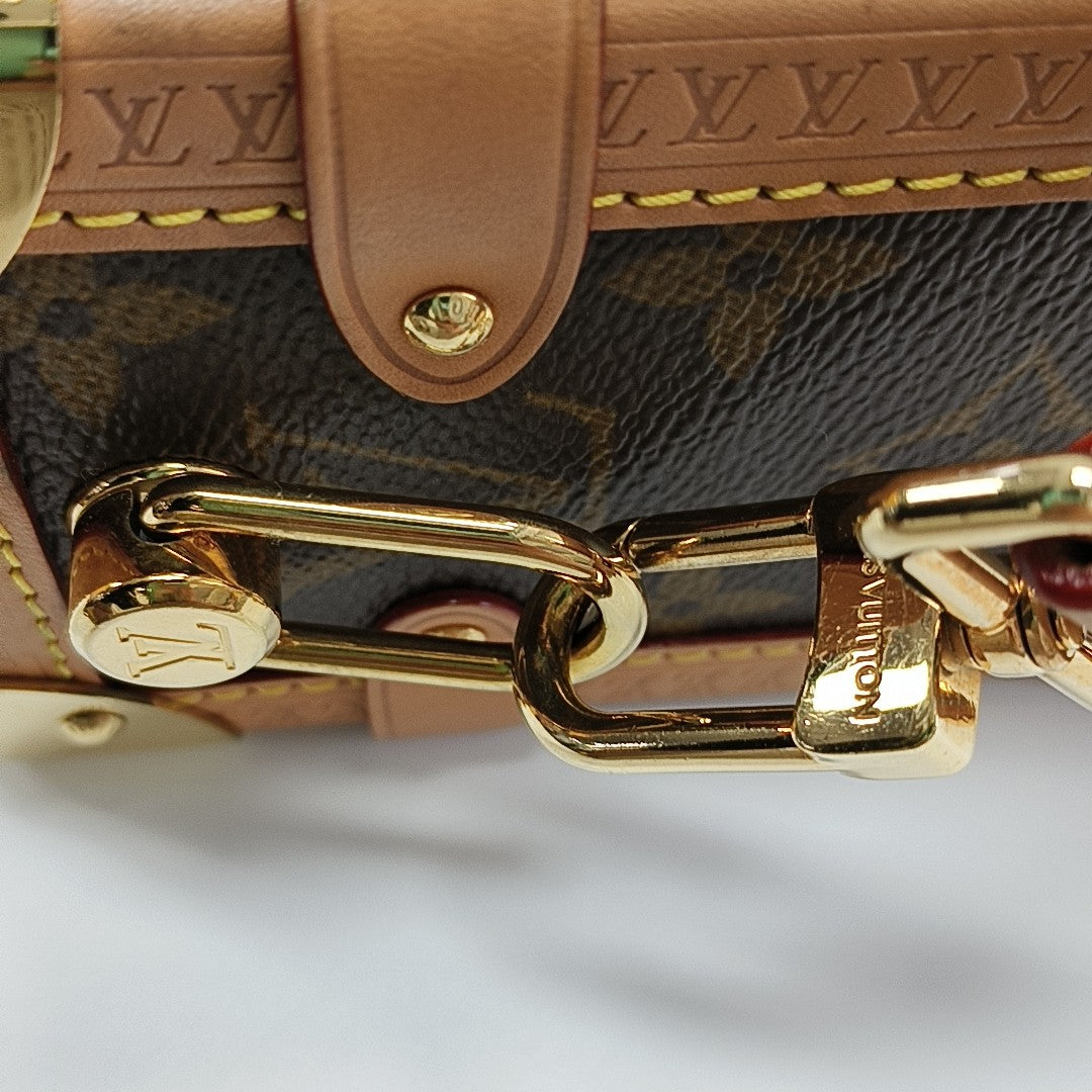 SIDE TRUNK MM Monogram Coated Canvas Brown