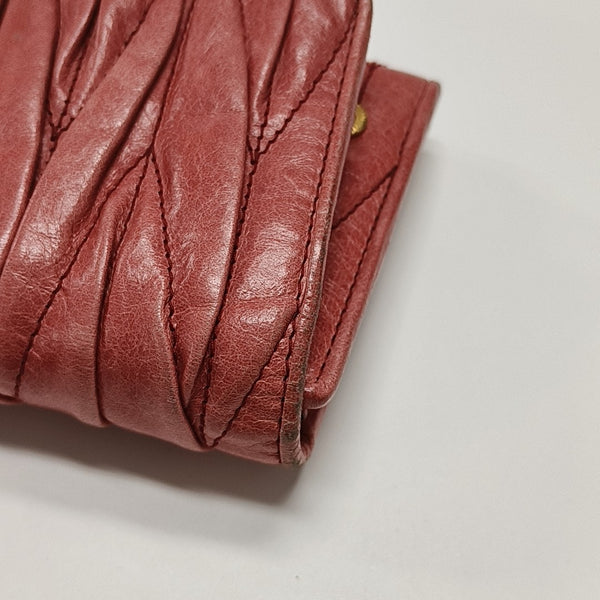 Quilted Lambskin Wallet Pink