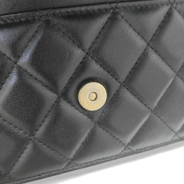 WOC Quilted Lambskin Black
