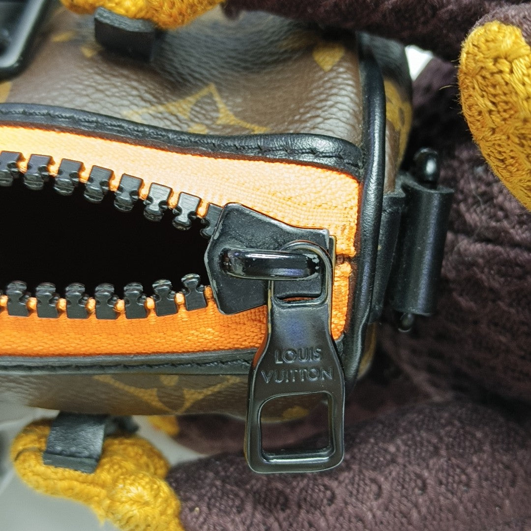 KEEPALL Nano Monogram Coated Canvas Brown