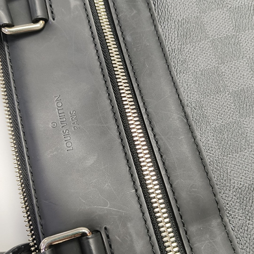 PORTE-DOCUMENTS Damier Graphite Coated Canvas Black
