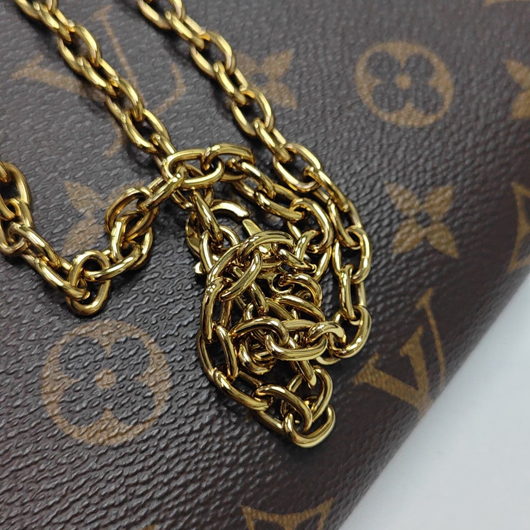 Lily Monogram Coated Canvas Brown