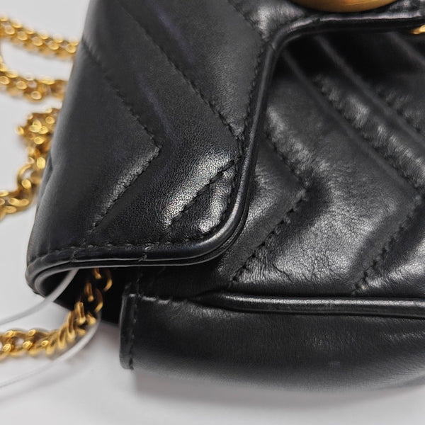 GG Marmont Mini Quilted Calfskin Black
