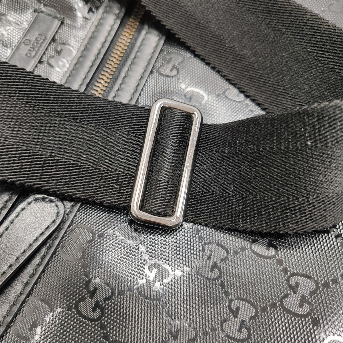 Monogram Coated Canvas Crossbody Bag Black