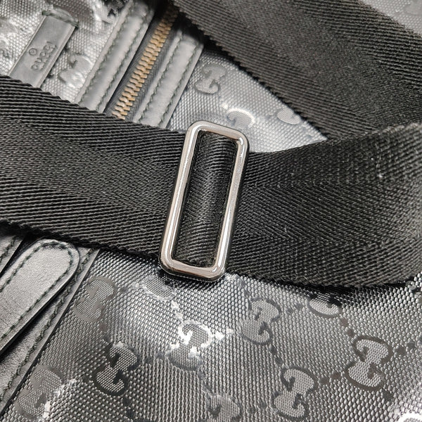 Monogram Coated Canvas Crossbody Bag Black