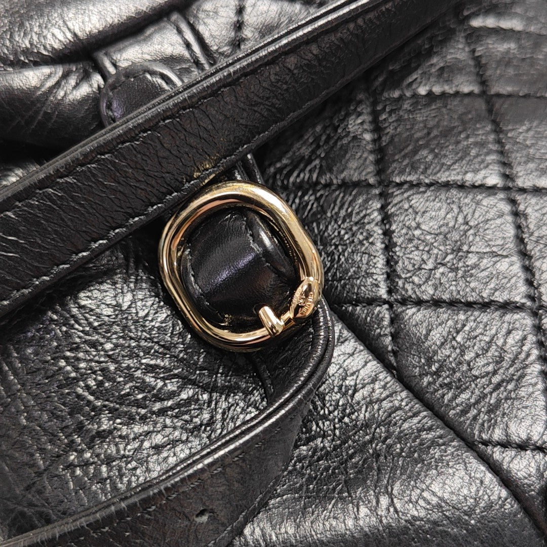 DUMA Quilted Calfskin Black