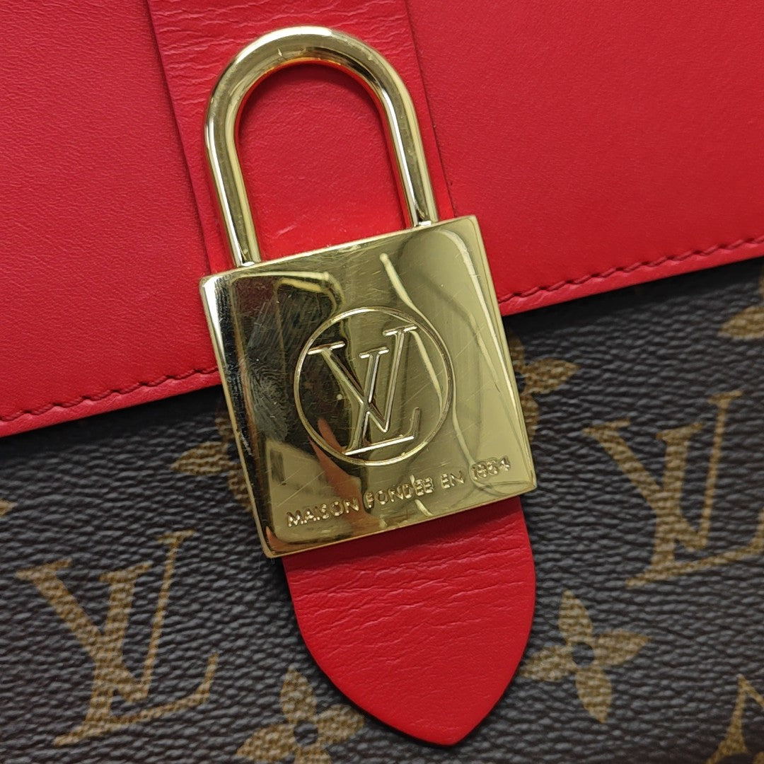 LOCKY BB Monogram Coated Canvas Red
