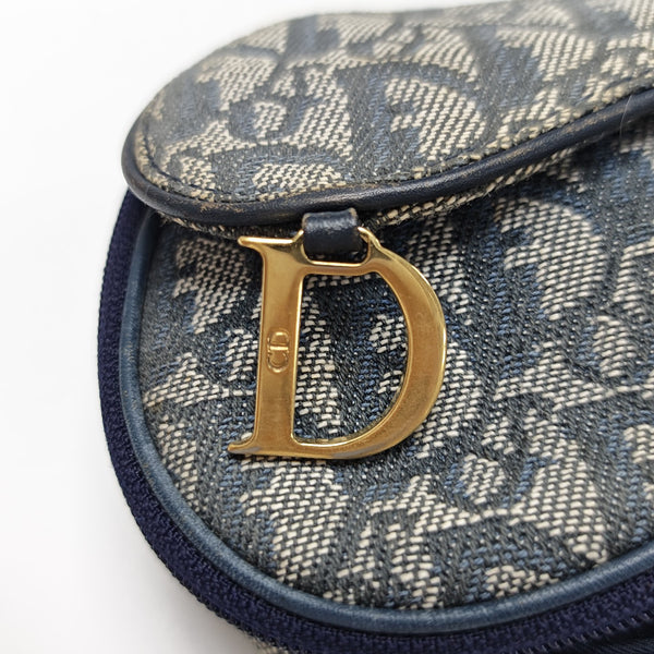 Saddle Mini Oblique Canvas Blue