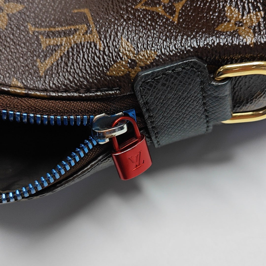 JOSH Monogram Coated Canvas Brown
