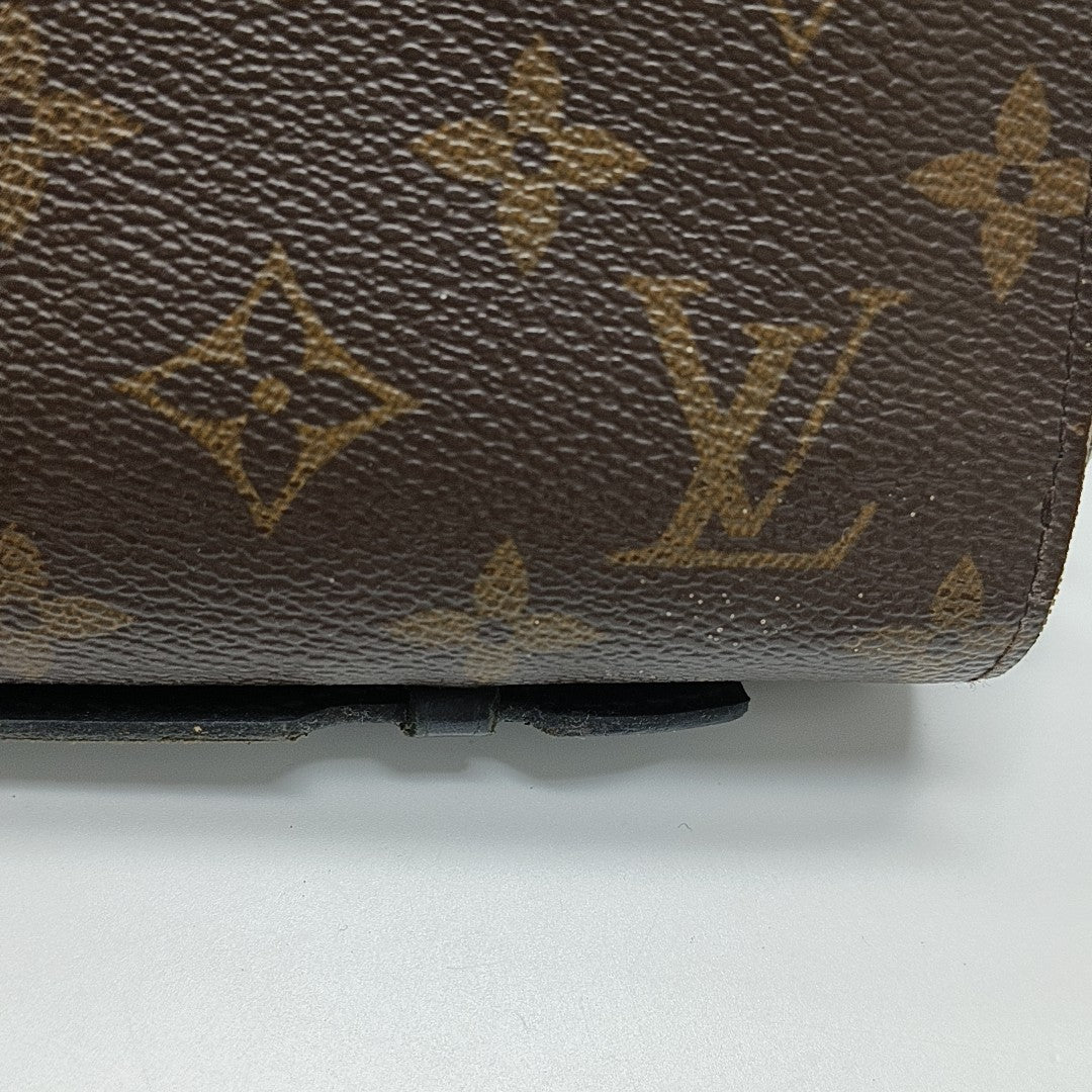 Monogram Coated Canvas Wallet Brown