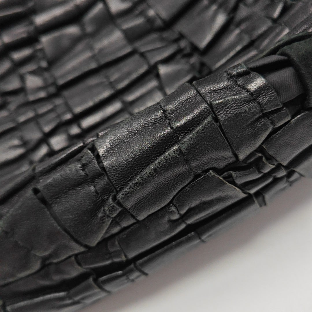 Quilted Calfskin Top Handle Bag Black