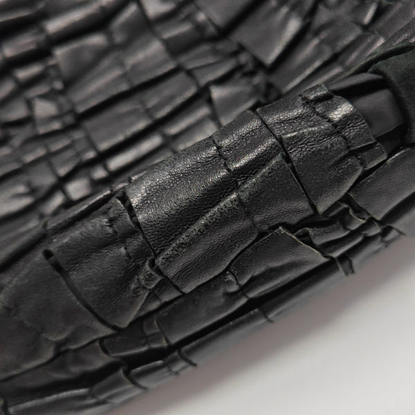 Quilted Calfskin Top Handle Bag Black
