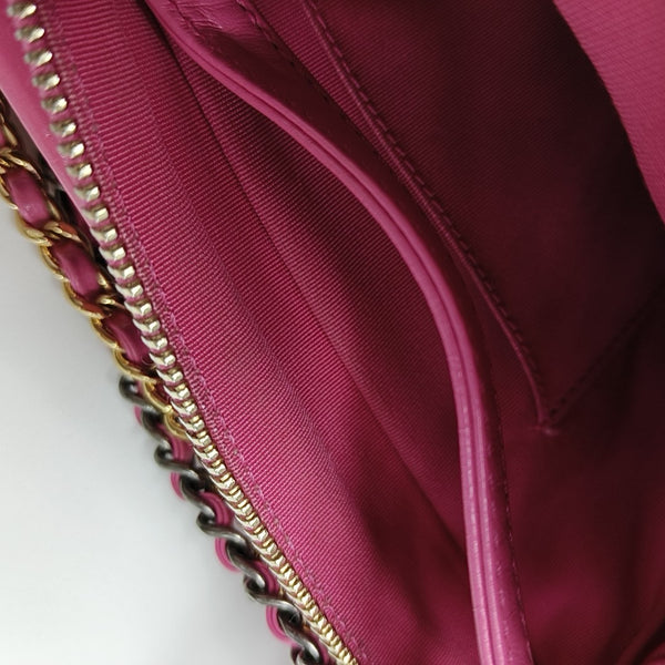 GABRIELLE Small Quilted Wool Pink