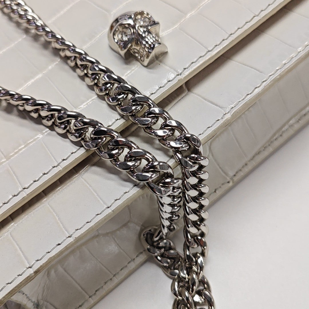 Calfskin Shoulder Bag White