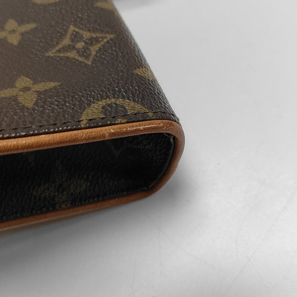 FLORENTINE Monogram Coated Canvas Brown