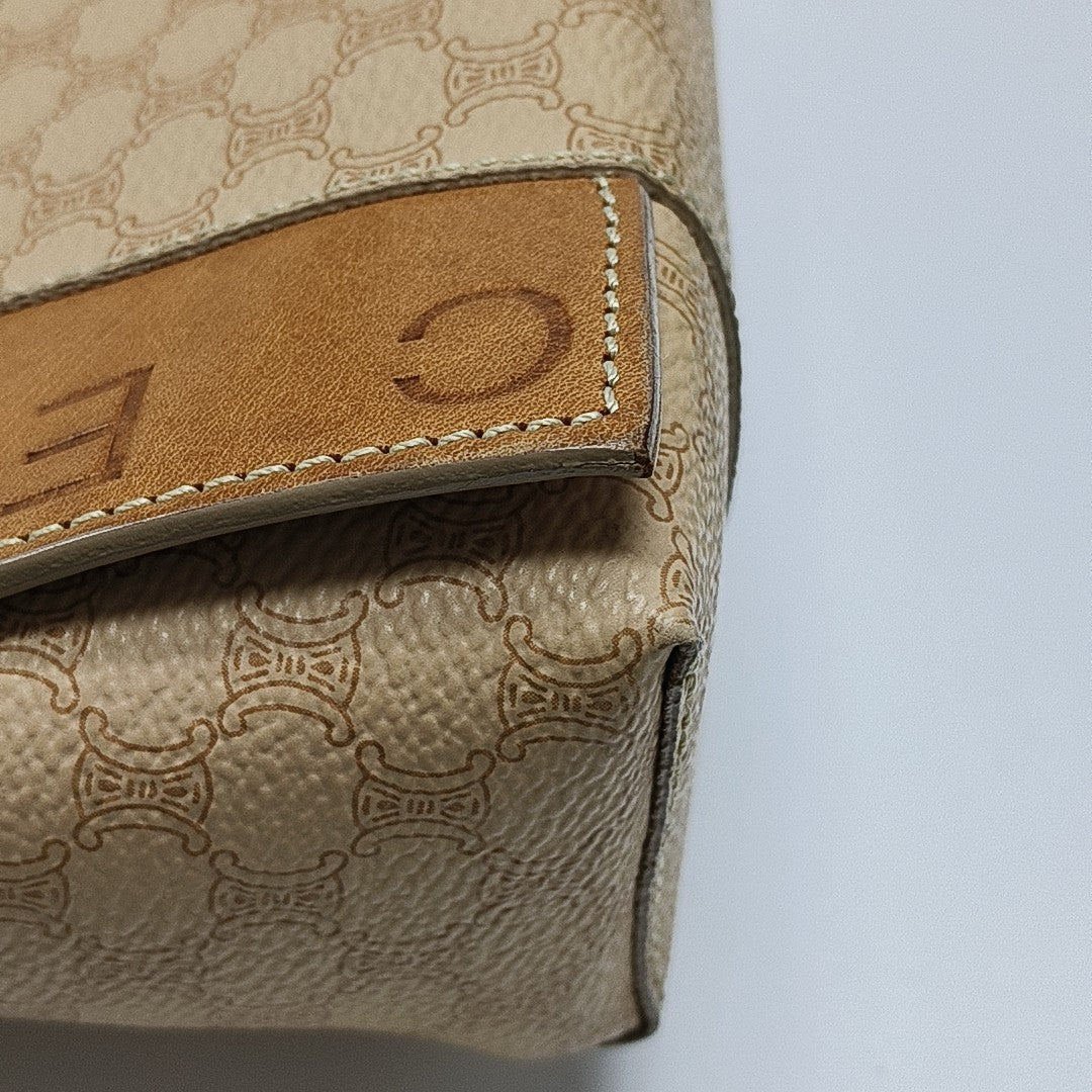 Coated Canvas Tote Bag Beige