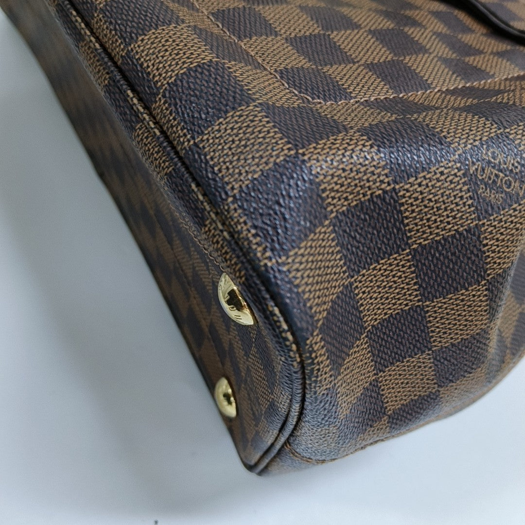 ASCOT Damier Ebene Coated Canvas Brown