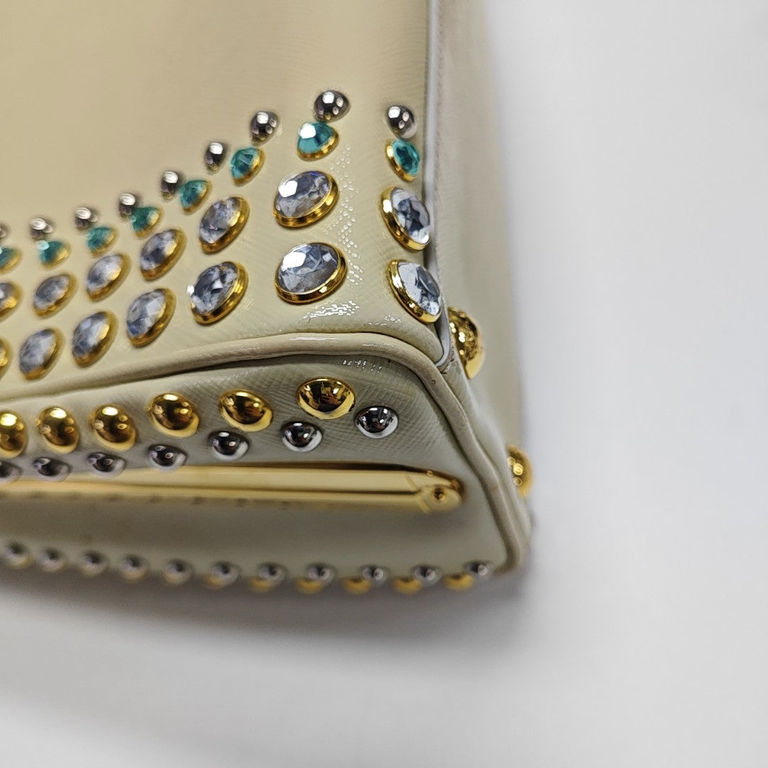 Pyramid Saffiano Calfskin Yellow