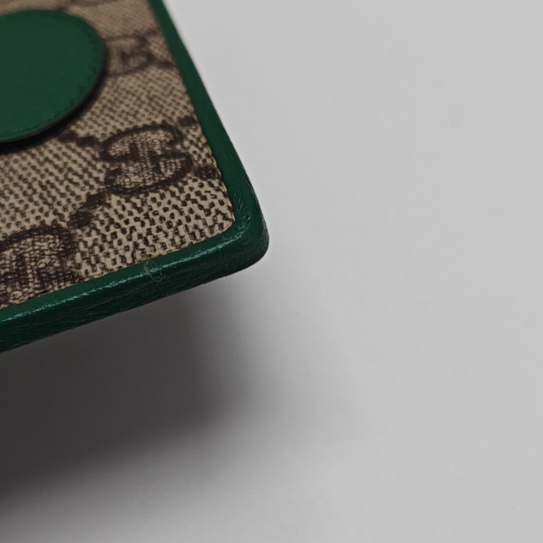 Retro Monogram Coated Canvas Green Card Holder