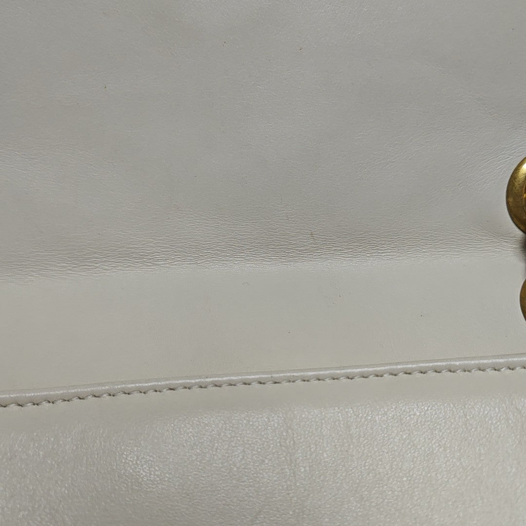 GG Marmont Medium Quilted Calfskin White