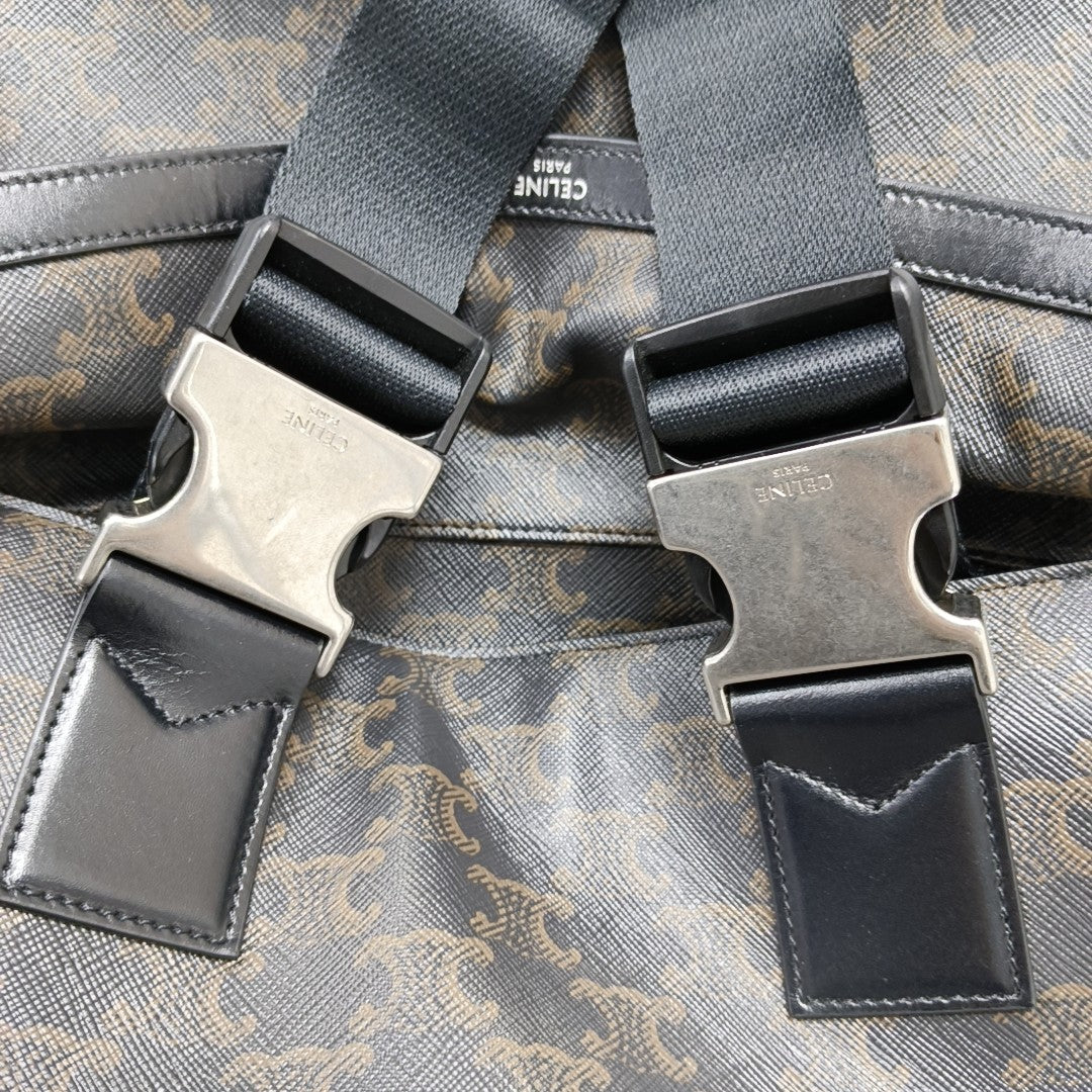 Coated Canvas Backpack Brown
