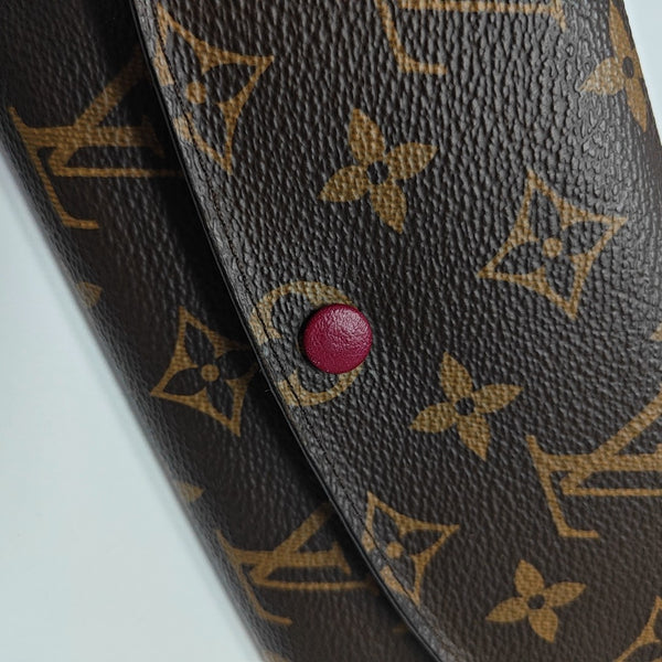 EMILIE Monogram Coated Canvas Brown Wallet