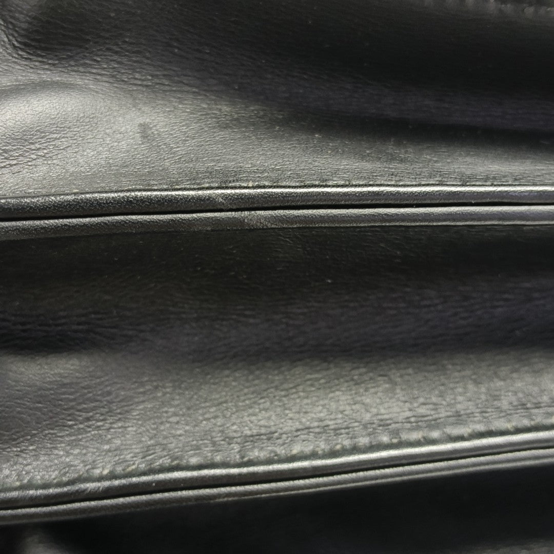 Calfskin Top Handle Bag Black