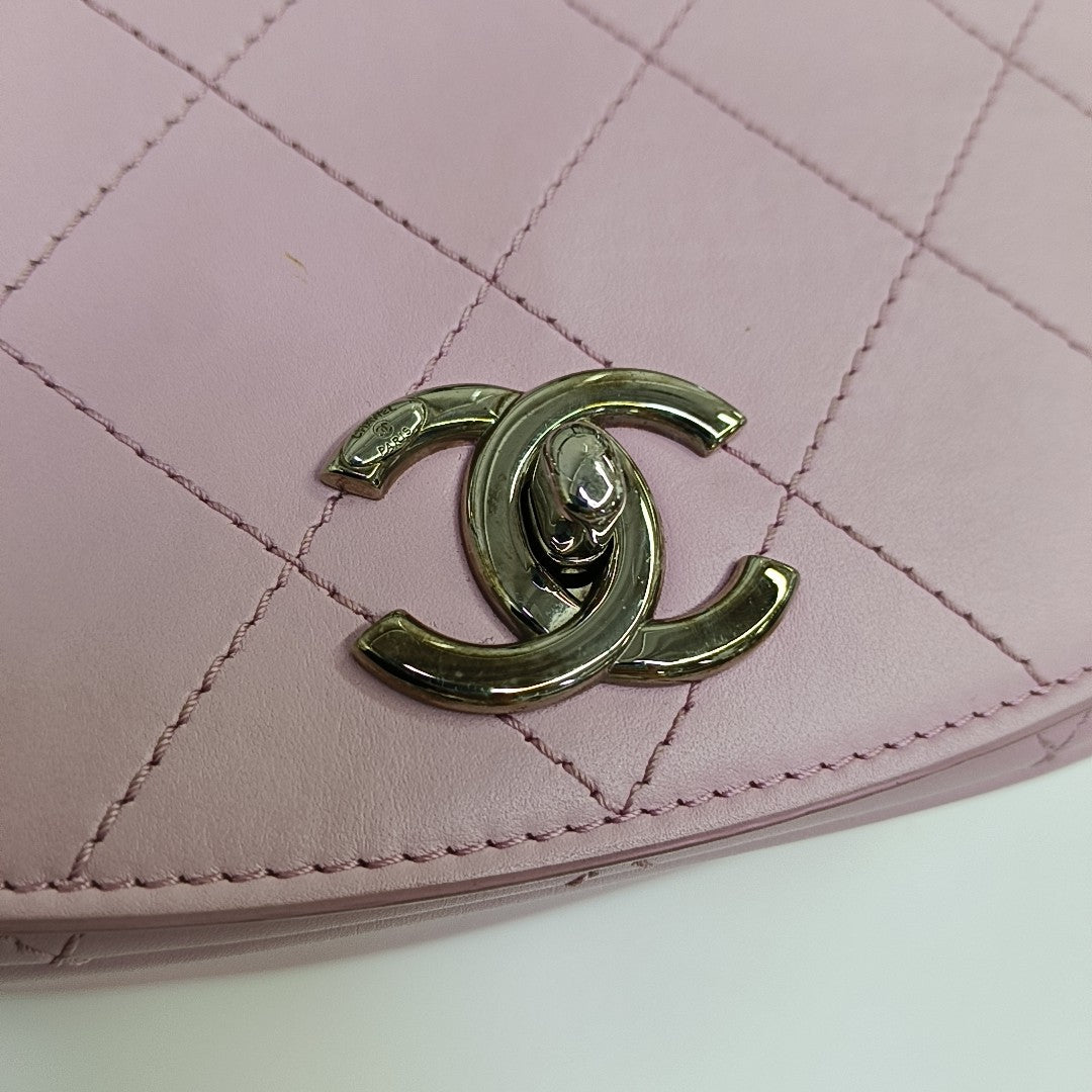 Quilted Calfskin Shoulder Bag Pink