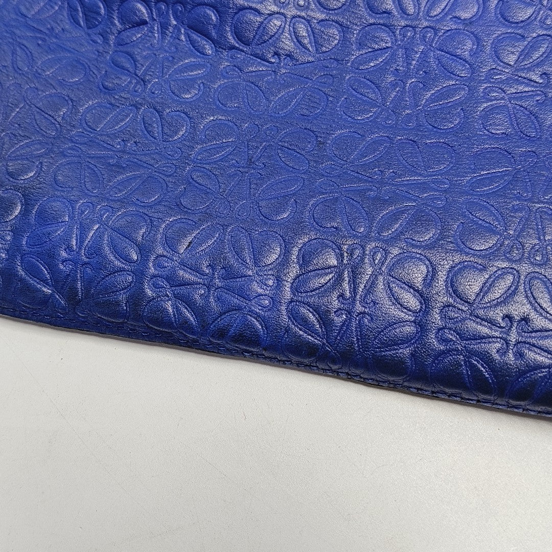 T Pouch Calfskin Blue