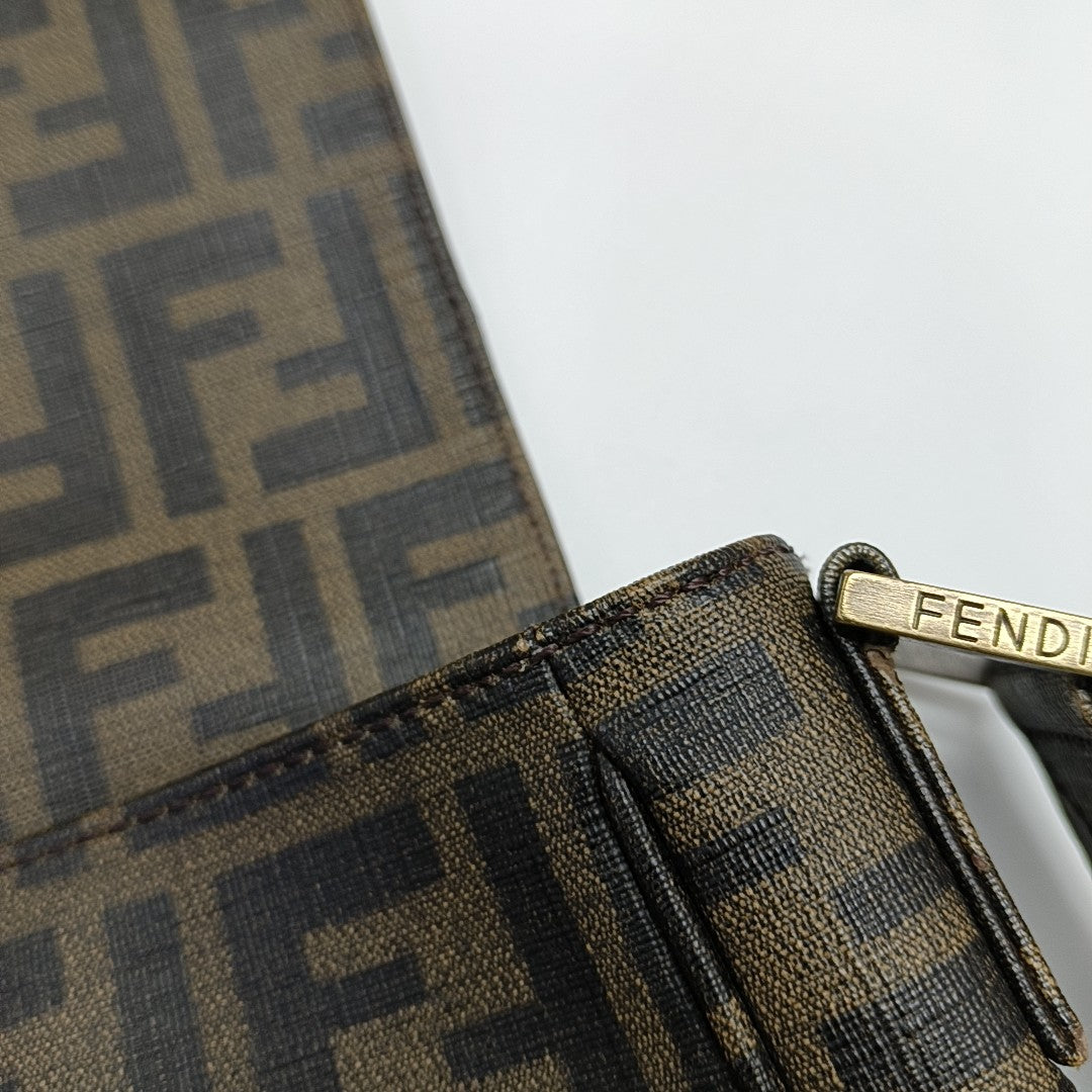 Coated Canvas Shoulder Bag Beige