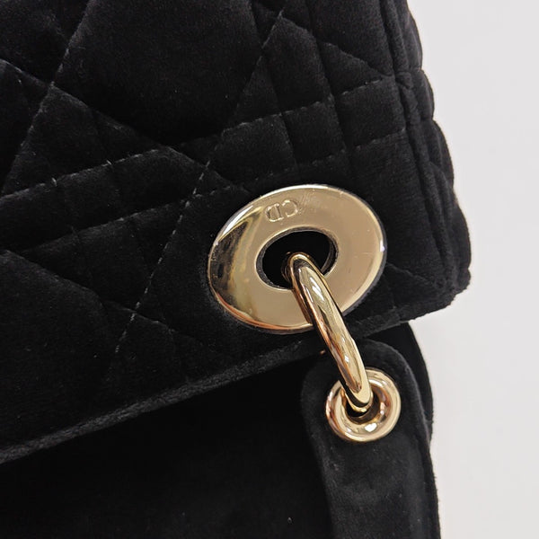 Lady Dior Mini Cannage Fabric Black