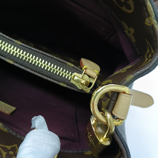 MONTAIGNE Monogram Coated Canvas Brown