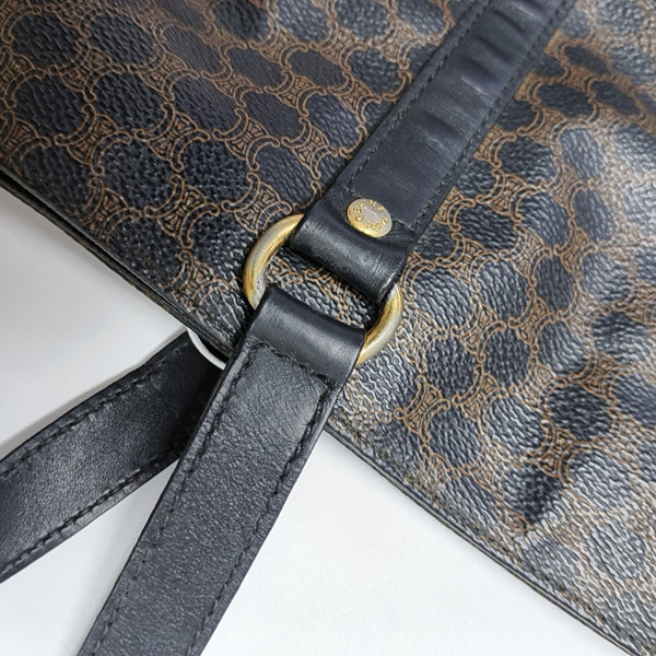 Coated Canvas Tote Bag Brown