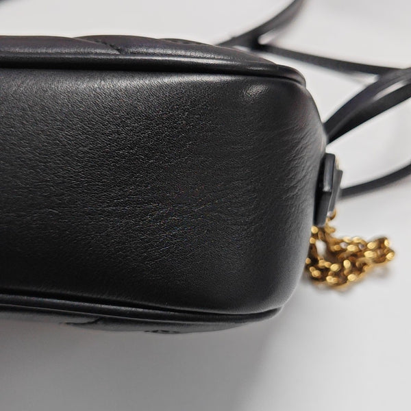 GG Marmont Mini Quilted Calfskin Black