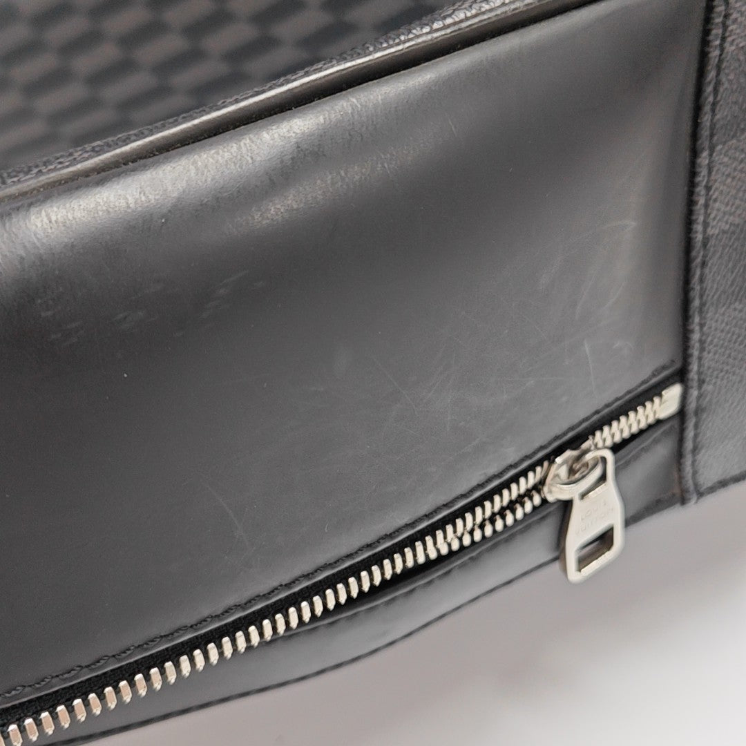 JOSH Damier Graphite Coated Canvas Gray