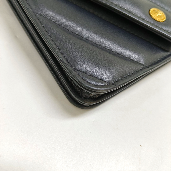 Chevron, Quilted Lambskin Black