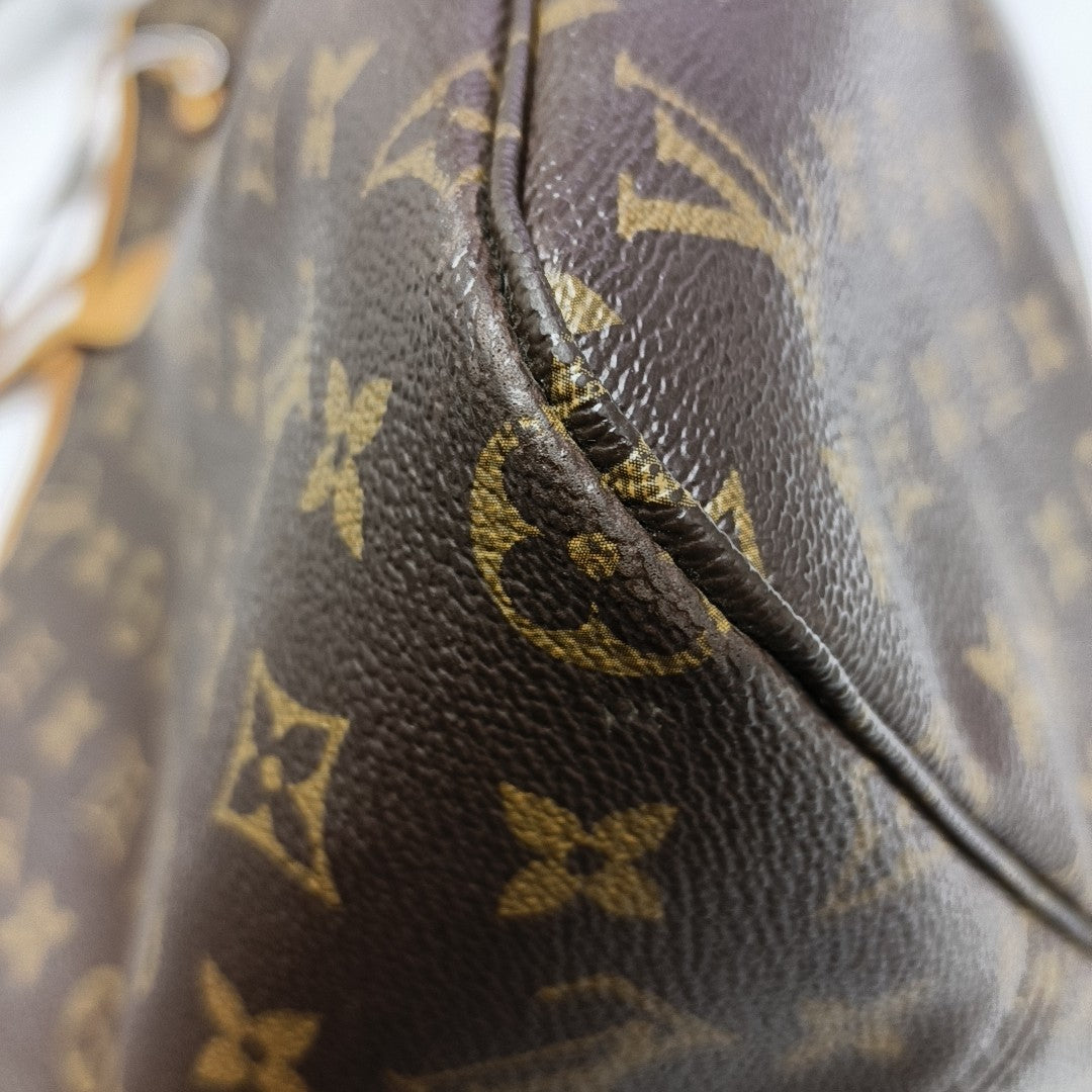NEVERFULL GM Monogram Coated Canvas Brown