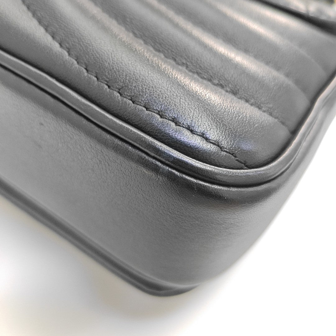 NEW WAVE PM Quilted Calfskin Black