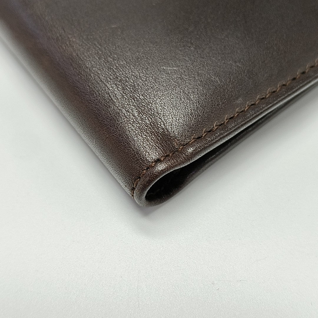 Calfskin Wallet Super Mini Brown
