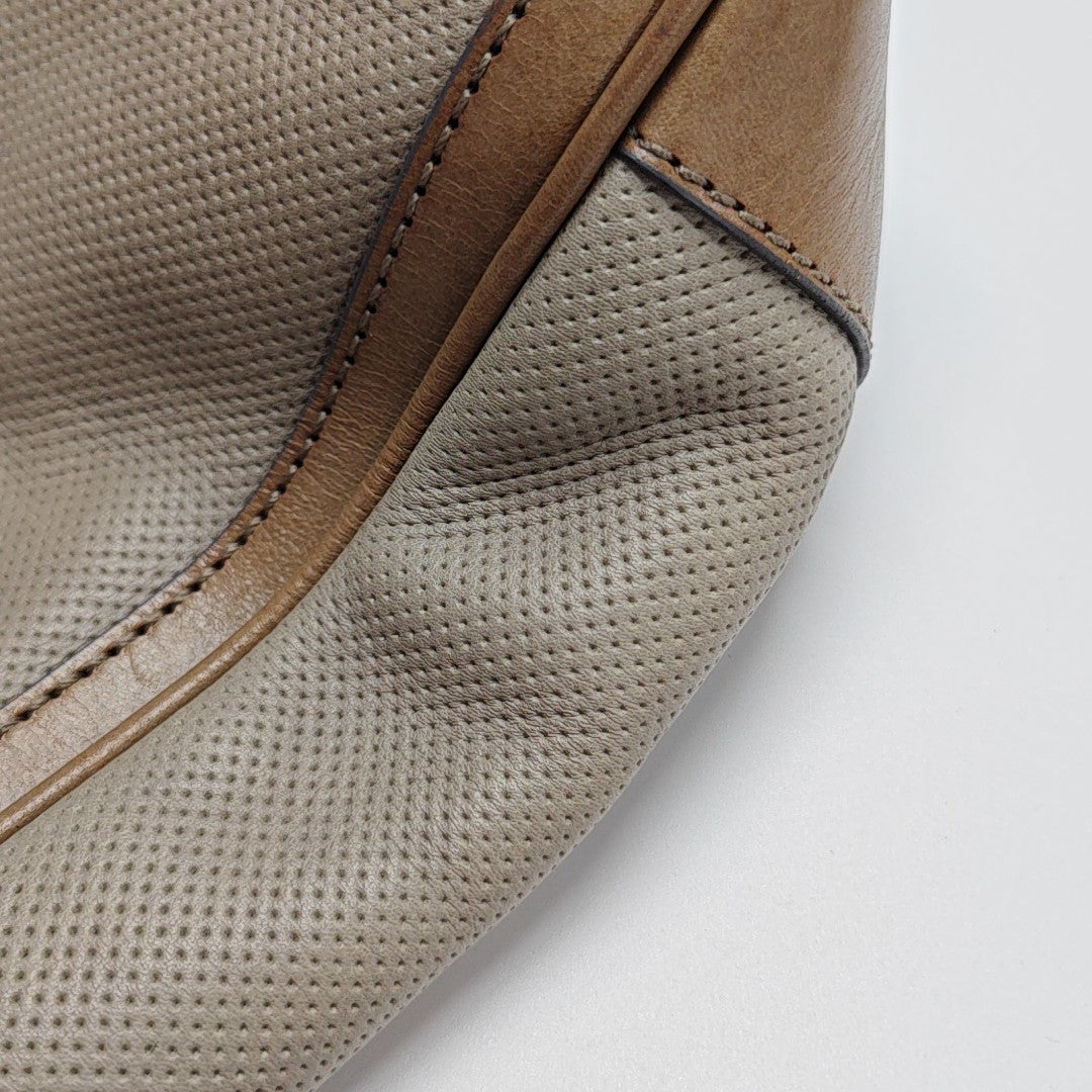 Calfskin Top Handle Bag Gray