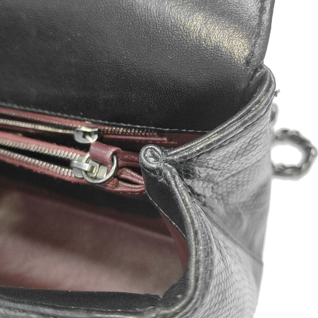 COCO HANDLE Medium Lizard Black