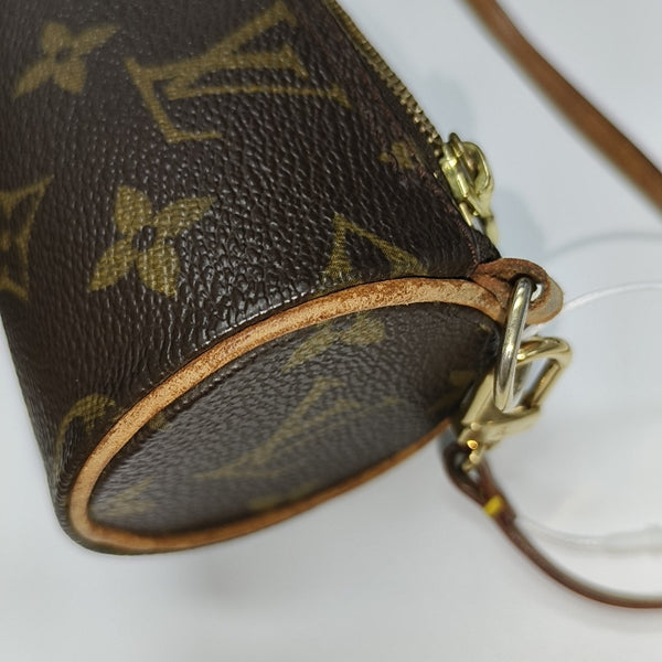 PAPILLON Mini Monogram Coated Canvas Brown